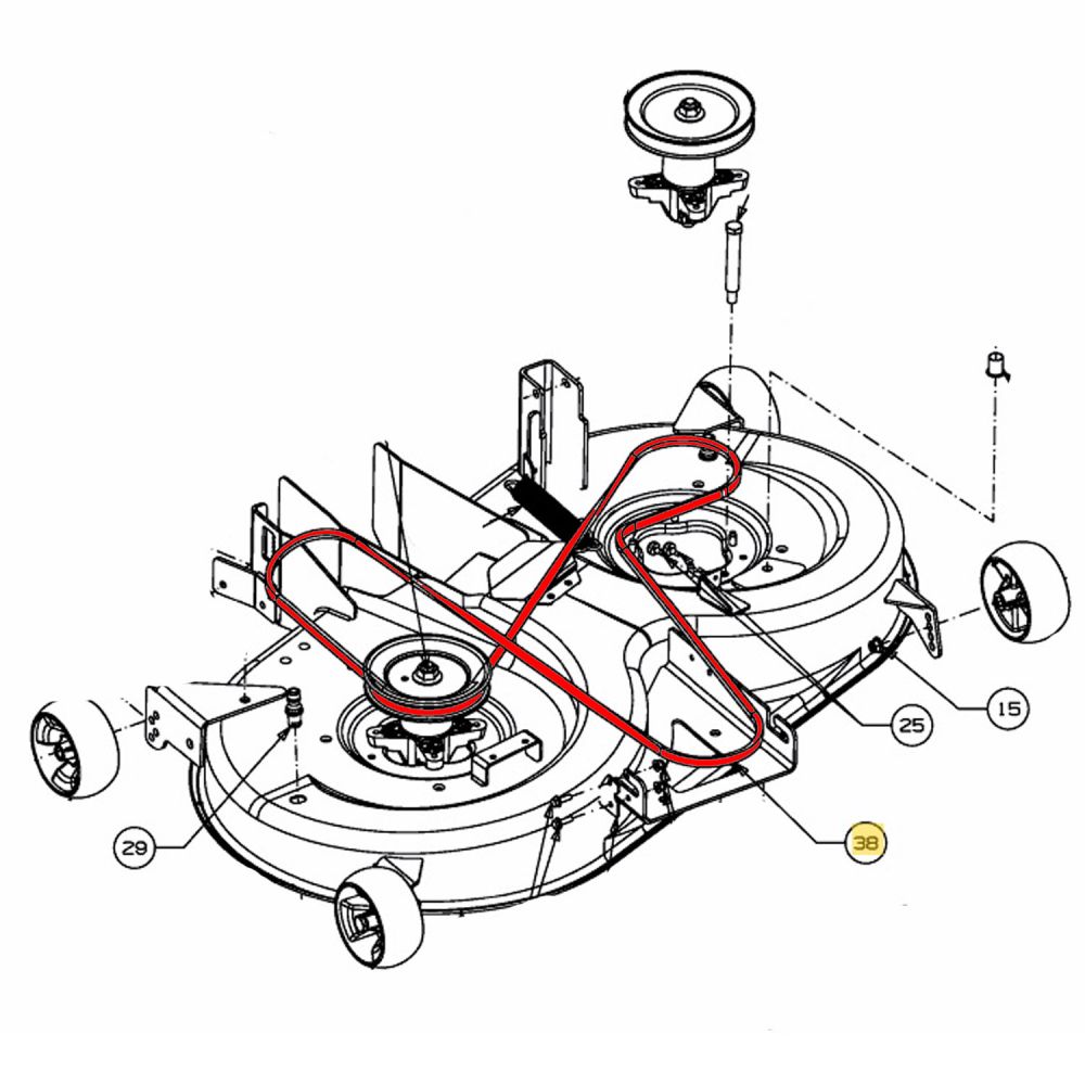 Keilriemen für Wolf 105cm Mähdeck 754-04069 105.165 105.175 105.180 Rasentraktor